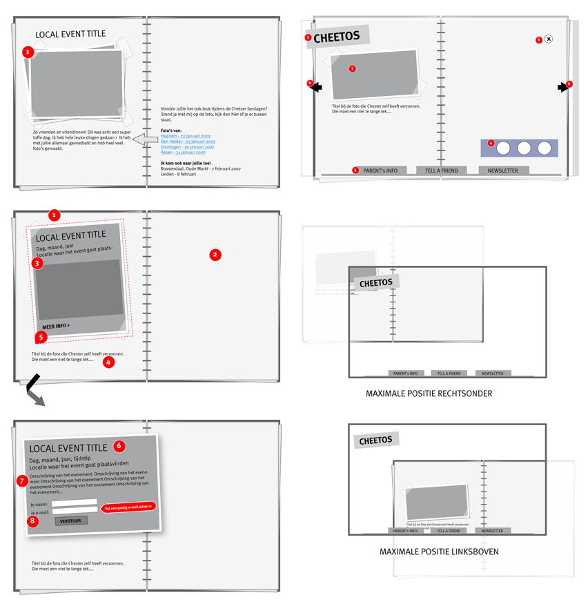 Cheetos Europe wireframes