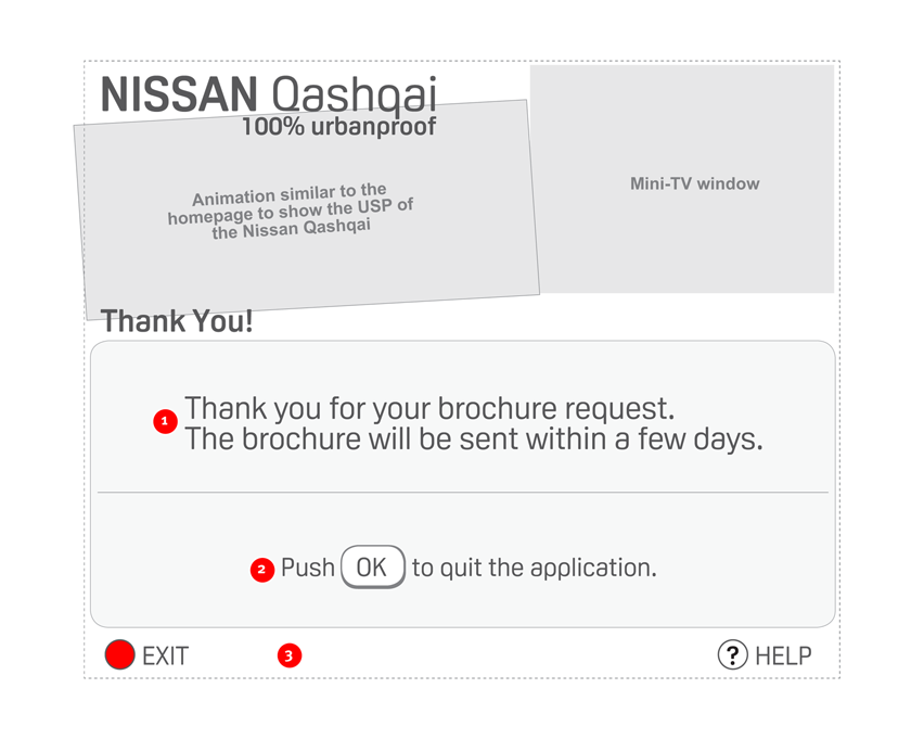 Nissan Qashqai - feedback screen - interaction design