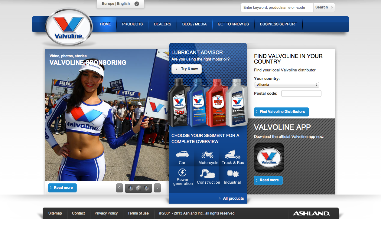 Valvoline - visual design